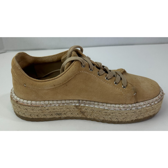 Rag & Bone Kent Platform Espadrille Suede Sneakers Dune Women's Size 37 US 7 - Picture 3 of 11